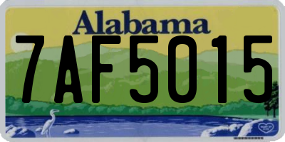 AL license plate 7AF5015