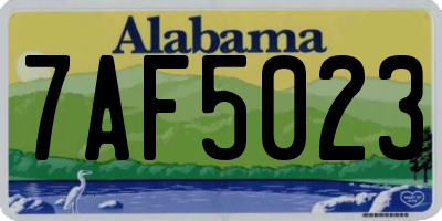 AL license plate 7AF5023