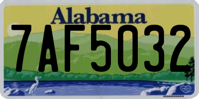 AL license plate 7AF5032