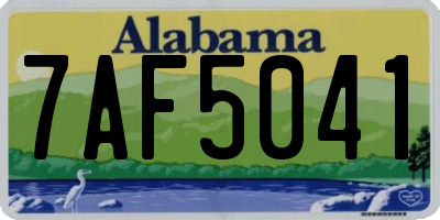 AL license plate 7AF5041