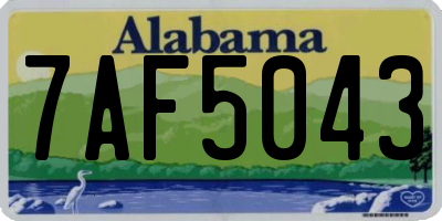AL license plate 7AF5043