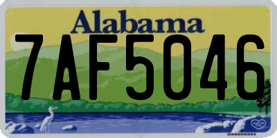 AL license plate 7AF5046
