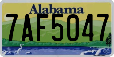 AL license plate 7AF5047