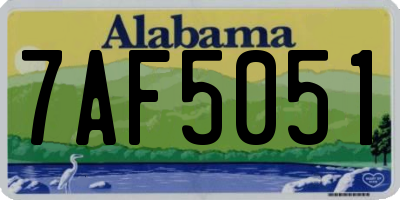AL license plate 7AF5051
