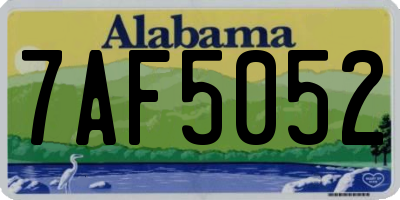 AL license plate 7AF5052