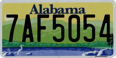 AL license plate 7AF5054