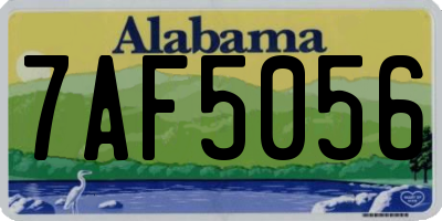 AL license plate 7AF5056