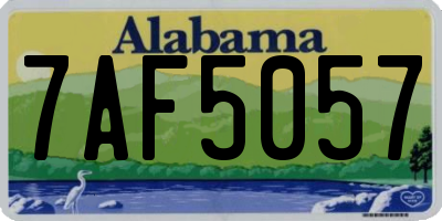 AL license plate 7AF5057