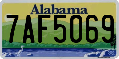AL license plate 7AF5069