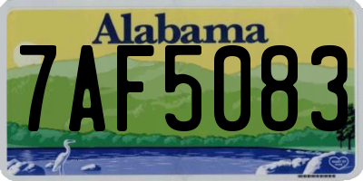 AL license plate 7AF5083