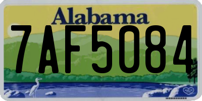 AL license plate 7AF5084