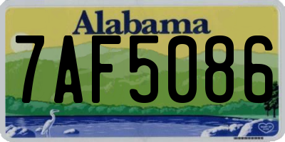 AL license plate 7AF5086
