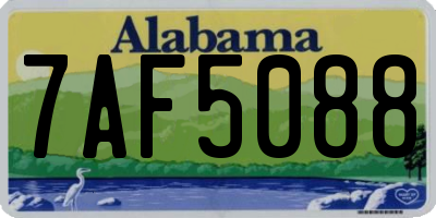 AL license plate 7AF5088