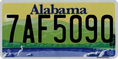 AL license plate 7AF5090