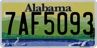 AL license plate 7AF5093