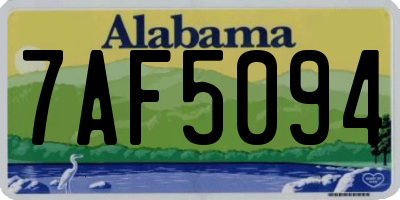 AL license plate 7AF5094