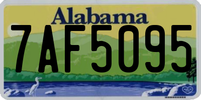 AL license plate 7AF5095