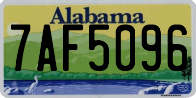 AL license plate 7AF5096