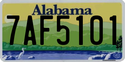 AL license plate 7AF5101