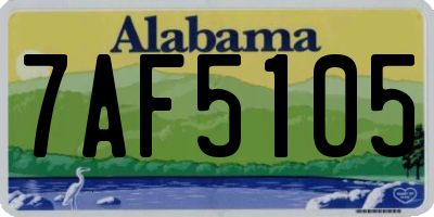 AL license plate 7AF5105