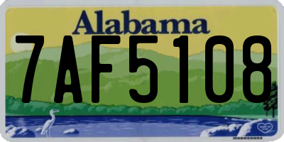 AL license plate 7AF5108