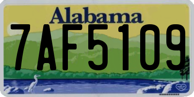 AL license plate 7AF5109