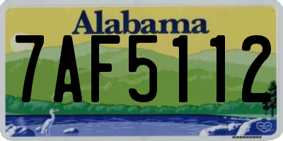 AL license plate 7AF5112