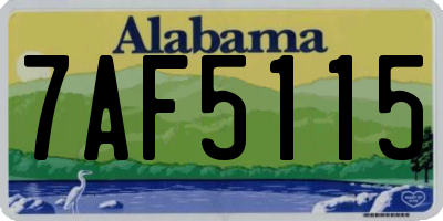 AL license plate 7AF5115