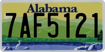 AL license plate 7AF5121