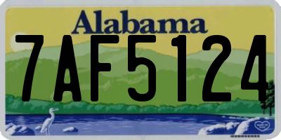 AL license plate 7AF5124
