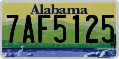AL license plate 7AF5125