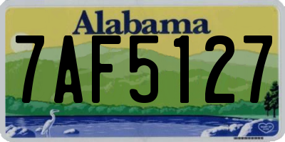 AL license plate 7AF5127