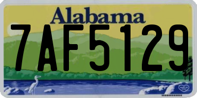 AL license plate 7AF5129