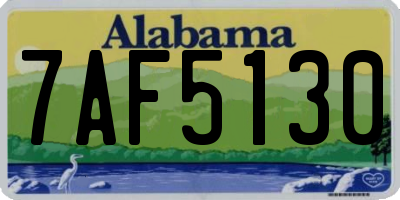 AL license plate 7AF5130