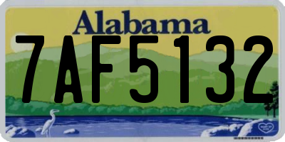AL license plate 7AF5132