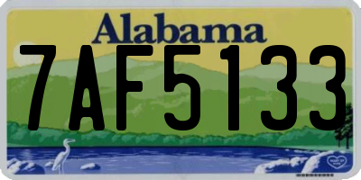 AL license plate 7AF5133