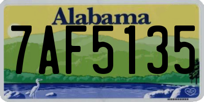 AL license plate 7AF5135