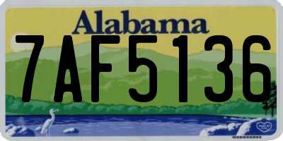 AL license plate 7AF5136