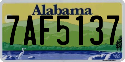 AL license plate 7AF5137