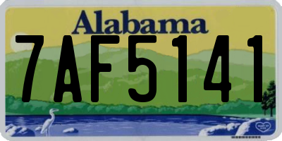 AL license plate 7AF5141