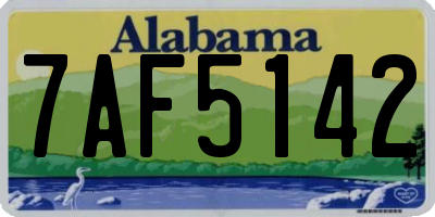 AL license plate 7AF5142