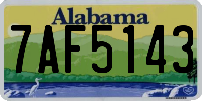 AL license plate 7AF5143