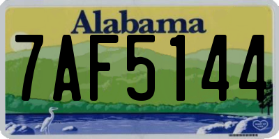 AL license plate 7AF5144