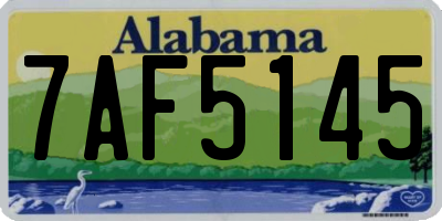 AL license plate 7AF5145