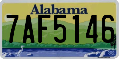 AL license plate 7AF5146