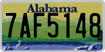 AL license plate 7AF5148