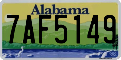 AL license plate 7AF5149