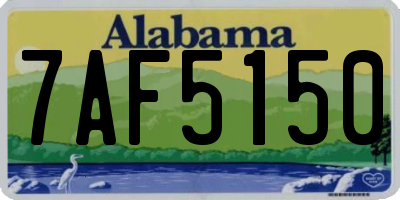 AL license plate 7AF5150