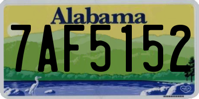 AL license plate 7AF5152