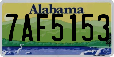 AL license plate 7AF5153